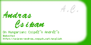 andras csipan business card